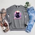 Book Lover Crystal Witchy Cute Cat Kawaii Pastel Goth Raglan Sleeve Sweatshirt Deep Heather Book Lover Crystal Witchy Cute Cat Kawaii Pastel Goth Raglan Sleeve Sweatshirt Deep Heather