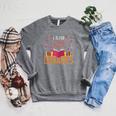 Book Lover L Is For Libraries Librarian Valentines Raglan Sleeve Sweatshirt Deep Heather