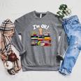 Book Lovers Bookworm Book Nerd I'm Ok Raglan Sleeve Sweatshirt Deep Heather Book Lovers Bookworm Book Nerd I'm Ok Raglan Sleeve Sweatshirt Deep Heather