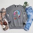 Book Lovers Cool Astronaut Reading Books In Space Kids Raglan Sleeve Sweatshirt Deep Heather