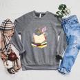 Book Lovers Wildflowers Books Reading Cute Floral Readers Raglan Sleeve Sweatshirt Deep Heather
