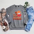 Book Nerd Well Red Panda Cute Bear Book Nerd Zookeeper Raglan Sleeve Sweatshirt Deep Heather