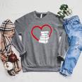 Book Nerd's Book Lover's Valentine's Day Raglan Sleeve Sweatshirt Deep Heather