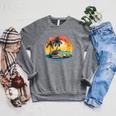 Book Paradise Tropical Island Beach Ocean Summer Reading Raglan Sleeve Sweatshirt Deep Heather