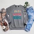 Book Reader Bookish Booktok Reading Cute Sarcastic Raglan Sleeve Sweatshirt Deep Heather