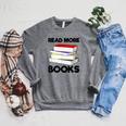 Book Reading Books Librarian Read More Books Raglan Sleeve Sweatshirt Deep Heather