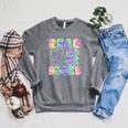 Book Reading Club Tie Dye Book Lovers Librarians Raglan Sleeve Sweatshirt Deep Heather