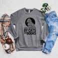 Book Reading Book Easily Distracted By Cats And Books Raglan Sleeve Sweatshirt Deep Heather