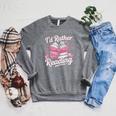 Book Reading I'd Rather Be Reading Raglan Sleeve Sweatshirt Deep Heather Book Reading I'd Rather Be Reading Raglan Sleeve Sweatshirt Deep Heather