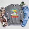 Book Reading Introverted But Willing To Discuss Books Raglan Sleeve Sweatshirt Deep Heather