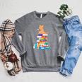 Book Reading Kangaroo Tea Coffee Kawaii Bookworm Raglan Sleeve Sweatshirt Deep Heather