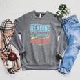 Book Reading Reading Can Seriously Damage Your Ignorance Raglan Baseball Tee Raglan Sleeve Sweatshirt Deep Heather