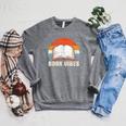 Book Vibes For Book Lovers Bookworm Reading Raglan Sleeve Sweatshirt Deep Heather