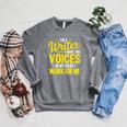 Book Writer Voices In My Head Work For Me Author Writing Raglan Sleeve Sweatshirt Deep Heather Book Writer Voices In My Head Work For Me Author Writing Raglan Sleeve Sweatshirt Deep Heather