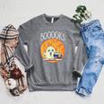 Books Ghost Boooks Halloween Reading Librarian Teacher Book Raglan Sleeve Sweatshirt Deep Heather