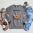 Books Are Magic Book Dragon ShirtReading Books Are Magical Raglan Sleeve Sweatshirt Deep Heather
