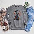 Books Minds Umbrellas Quote Reading Lover Vintage Reader Raglan Sleeve Sweatshirt Deep Heather