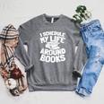 Bookworm Writer Literature Librarian Bibliophile Books Raglan Sleeve Sweatshirt Deep Heather