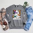 Boooks Ghosts Reading Book Retro Halloween Teacher Librarian Raglan Sleeve Sweatshirt Deep Heather Boooks Ghosts Reading Book Retro Halloween Teacher Librarian Raglan Sleeve Sweatshirt Deep Heather