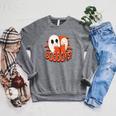 BOOOOKS Halloween Author Reading Of History Books Raglan Sleeve Sweatshirt Deep Heather BOOOOKS Halloween Author Reading Of History Books Raglan Sleeve Sweatshirt Deep Heather