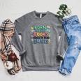 Born To Read Books Forced To Read Emails Book Lover Raglan Sleeve Sweatshirt Deep Heather