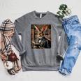 Bunny Reading Book Rabbit Bow Tie Happy Easter Boys Girl Kid Raglan Sleeve Sweatshirt Deep Heather