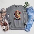 Capybara Bookworm Rodent Reading a Book Raglan Sleeve Sweatshirt Deep Heather