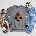 Castle Of Books Imagination Art Book Lover Raglan Sleeve Sweatshirt Deep Heather Castle Of Books Imagination Art Book Lover Raglan Sleeve Sweatshirt Deep Heather