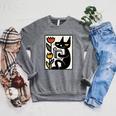 Cat Reading Book Folk Art Cozy Illustration Raglan Sleeve Sweatshirt Deep Heather Cat Reading Book Folk Art Cozy Illustration Raglan Sleeve Sweatshirt Deep Heather