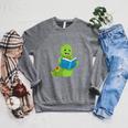 Caterpillar Book Raglan Sleeve Sweatshirt Deep Heather