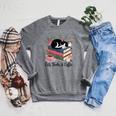 Cats Books & Coffee For Cat Lovers In Relaxed Weekend Raglan Sleeve Sweatshirt Deep Heather