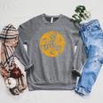 Celtic Book Of Kells Trinity Hounds Raglan Sleeve Sweatshirt Deep Heather