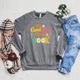 Cheerful Good Day To Read A Book Cozy Warm Bookworm Raglan Sleeve Sweatshirt Deep Heather