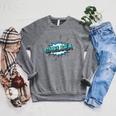Chelsea Comic Book Style Splash Raglan Sleeve Sweatshirt Deep Heather