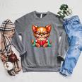 Chihuahua Reading a Book Dog Raglan Sleeve Sweatshirt Deep Heather