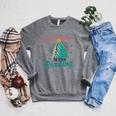 Christmas Is For Reading Books Christmas Tree Books Raglan Sleeve Sweatshirt Deep Heather