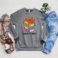 Coffee & Book Lover Reader Mexican Spanish Cafecito & Libros Raglan Sleeve Sweatshirt Deep Heather