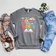 Color Our World Book Reading Program 2026 Summer Reading Raglan Sleeve Sweatshirt Deep Heather