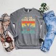 All The Cool Kids Are Reading Retro Book Lovers Reader Nerd Raglan Sleeve Sweatshirt Deep Heather