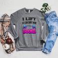 Cool Lift So I Can Carry More Books Reader Workout Saying Raglan Sleeve Sweatshirt Deep Heather
