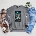 Cosmic Botanical Book Lover Reading Raglan Sleeve Sweatshirt Deep Heather