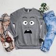 Creepy Carrots Halloween Book Character Costume Raglan Sleeve Sweatshirt Deep Heather Creepy Carrots Halloween Book Character Costume Raglan Sleeve Sweatshirt Deep Heather