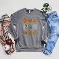 Cute Animal Kids Toddler Boys Animal Book Lover Teacher Raglan Sleeve Sweatshirt Deep Heather