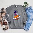 Cute Astronaut Read A Book Raglan Sleeve Sweatshirt Deep Heather Cute Astronaut Read A Book Raglan Sleeve Sweatshirt Deep Heather