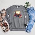Cute Book Super Hero Reading Superhero Raglan Sleeve Sweatshirt Deep Heather