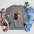 Cute Cat Lovers Book Lovers For Women And Men Raglan Sleeve Sweatshirt Deep Heather