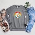 Cute Ghost Book Reading Halloween Teacher Top Puns For Men Women Kids Raglan Sleeve Sweatshirt Deep Heather