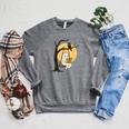 Cute Ghost Reading Halloween Book Lovers Librarians Teachers Raglan Sleeve Sweatshirt Deep Heather