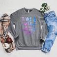 Cute Mermaid Librarian Teacher Dive Into A Good Book Reading Raglan Sleeve Sweatshirt Deep Heather