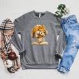 Cute Puppy Reading Dog Book Lover Animal Graphic Small Open Raglan Sleeve Sweatshirt Deep Heather Cute Puppy Reading Dog Book Lover Animal Graphic Small Open Raglan Sleeve Sweatshirt Deep Heather